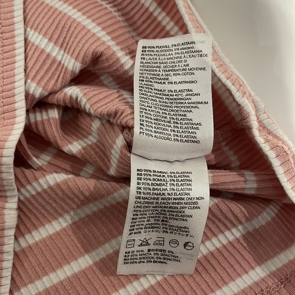 Pink and white stripe crop top S - Picture 7 of 7